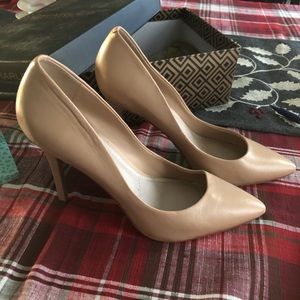 Charles David Nude Leather Heels
